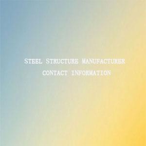 Steel structure manufacturer contact information